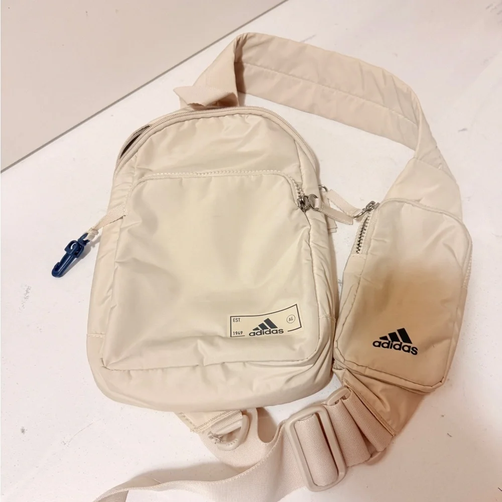 Adidas Men's Cream Crossbody Sling Bag